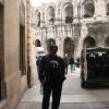 Gregg near the Roman Coliseum, Nimes, France